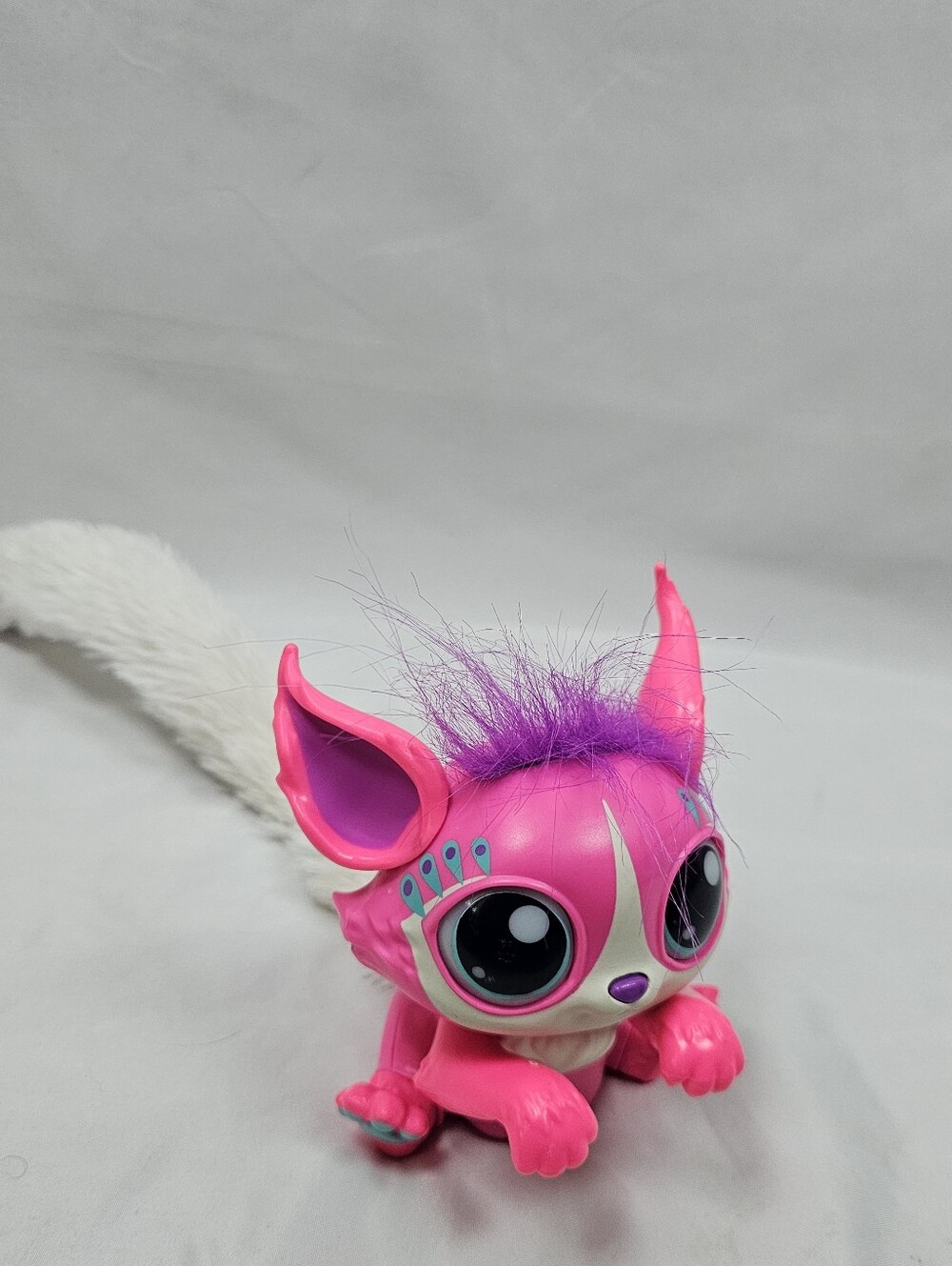 Lil Gleemerz Adorbrite Talking Pink Lemur Light Up Tail Interactive Toy Works